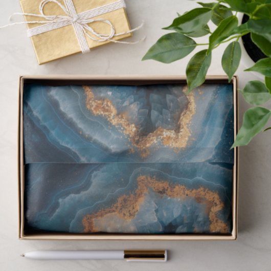 美しいクリスタルジードは青いクリームに食べて行く 薄葉紙 (ギフト)