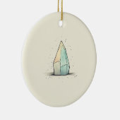 美しいクリスタルティントアート セラミックオーナメント (右)