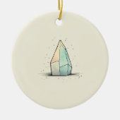 美しいクリスタルティントアート セラミックオーナメント (正面)