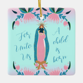 美しいクリスチャンのクリスマスベビーイエス セラミックオーナメント