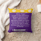 美しいクリスチャンナース祈りの言葉ピローパープル クッション (ブランケット)