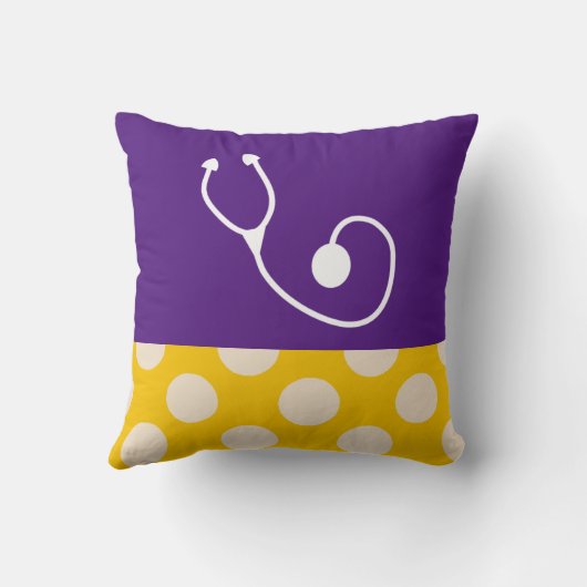 美しいクリスチャンナース祈りの言葉ピローパープル クッション (裏面)