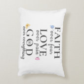 美しいクリスチャン感動的引用文 アクセントクッション (裏面(縦))