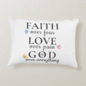 美しいクリスチャン感動的引用文 アクセントクッション (裏面)