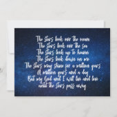 美しいクリスチャン祈りの言葉ナイトスカイ感動的 カード (正面)