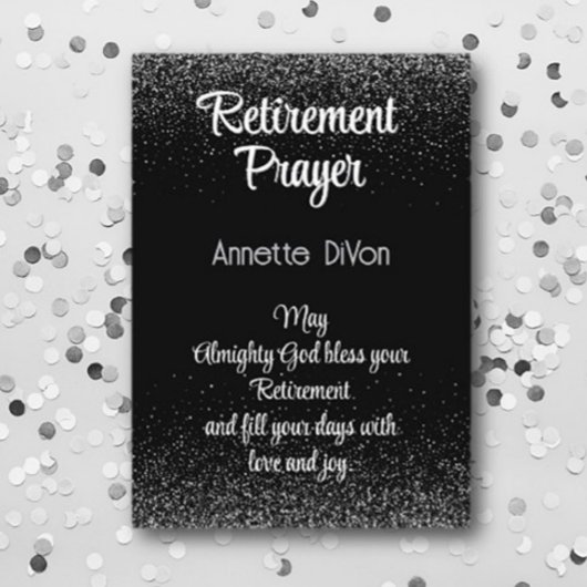 美しいクリスチャン退職祈りの言葉カード シーズンカード