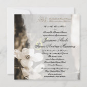 美しいクリスチャン ドッグウッドの結婚式招待状 招待状 (裏面)