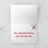 美しいクリスマスと甘い新年を迎える シーズンカード (内部)