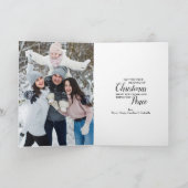 美しいクリスマスのつまらないものによって折られる写真の挨拶 カード (内部)