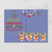 美しいクリスマスのトナカイ ポストカード (裏面)