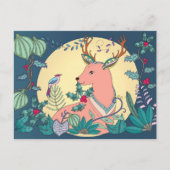 美しいクリスマスのトナカイ ポストカード (正面)