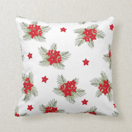 美しいクリスマスのヴィンテージの花柄 クッション