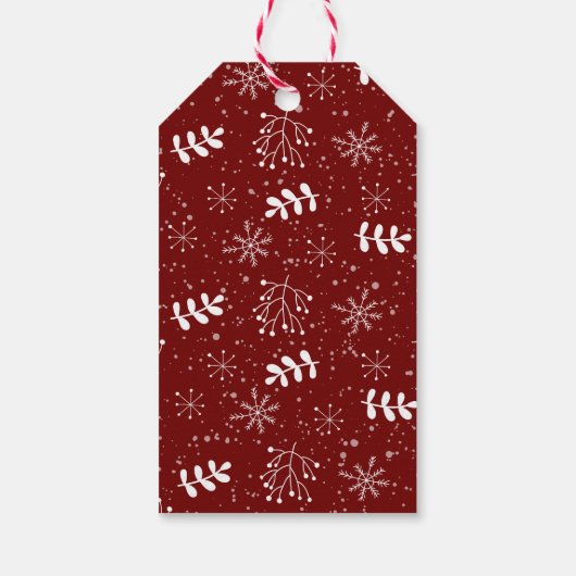 美しいクリスマスの休日の外で赤ちゃんの寒さ ギフトタグ (裏面)