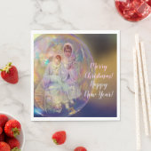 美しいクリスマスの喜び素晴らしエレガントパーティー スタンダードランチョンナプキン (インサイチュ)