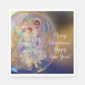 美しいクリスマスの喜び素晴らしエレガントパーティー スタンダードランチョンナプキン (正面)