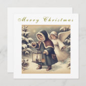 美しいクリスマスの天使 ホリデー ポストカード (正面/裏面)