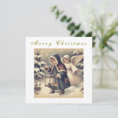 美しいクリスマスの天使 ホリデー ポストカード (スタンド正面)