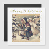 美しいクリスマスの天使 ホリデー マグネットカード (正面/裏面)