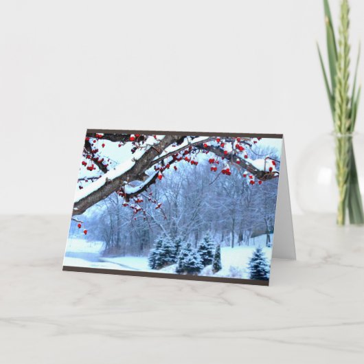 美しいクリスマスの季節を望みます シーズンカード (正面)