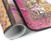 美しいクリスマスの年間パーティーピンク ラッピングペーパー (ロールコーナー)