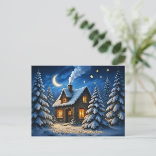 美しいクリスマスの挨拶 インビテーションポストカード (スタンド正面)