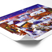 美しいクリスマスの村 ポスター (角)