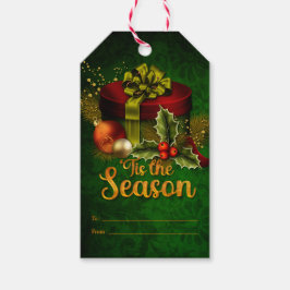 美しいクリスマスの現在の緑'この季節 ギフトタグ