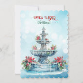 美しいクリスマスの祝福を ポインセチアの噴水 (正面)