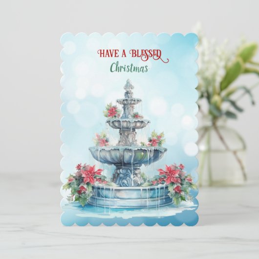 美しいクリスマスの祝福を ポインセチアの噴水 (スタンド正面)