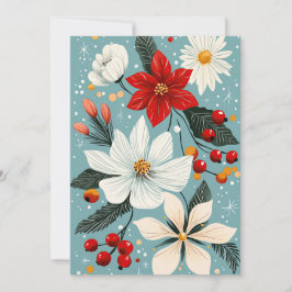 美しいクリスマスの花 シーズンカード