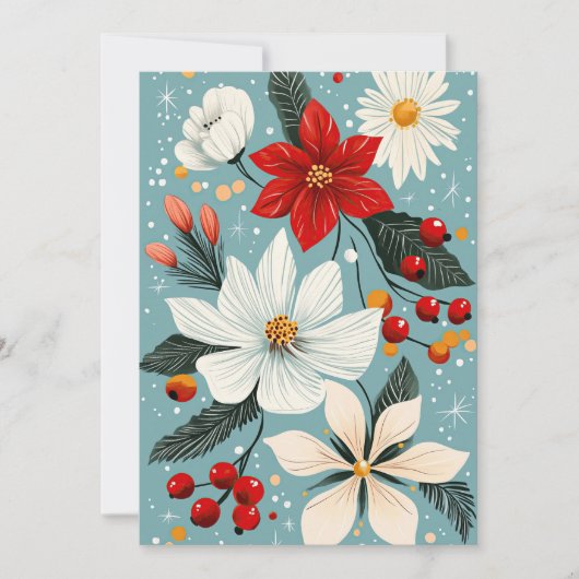 美しいクリスマスの花 シーズンカード (正面)