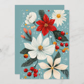 美しいクリスマスの花 シーズンカード (正面/裏面)