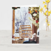 **美しいクリスマスの装飾をお願い** カード (黄色い花)