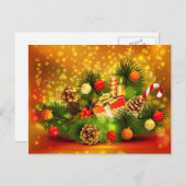 美しいクリスマスの郵便はがき シーズンポストカード (正面/裏面)