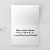 美しいクリスマスを願うハート カード (内部)