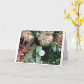 美しいクリスマスを願うハート カード (黄色い花)