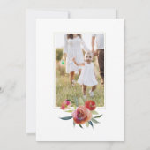 美しいクリスマスウォーター色フローラ2枚の写真 シーズンカード (裏面)