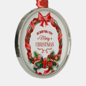 美しいクリスマスエレガントリースオーナメント メタルオーナメント (右)