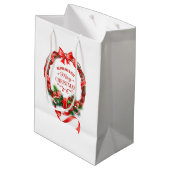 美しいクリスマスエレガントリース抱き枕 ミディアムペーパーバッグ (裏面アングル)