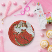 美しいクリスマスエンジェルホリデーパーティー ペーパープレート (パーティー)