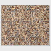 美しいクリスマスエンジェル ラッピングペーパー (フラット)