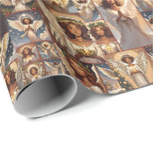 美しいクリスマスエンジェル ラッピングペーパー (ロールコーナー)