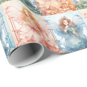 美しいクリスマスエンジェル ラッピングペーパー (ロールコーナー)