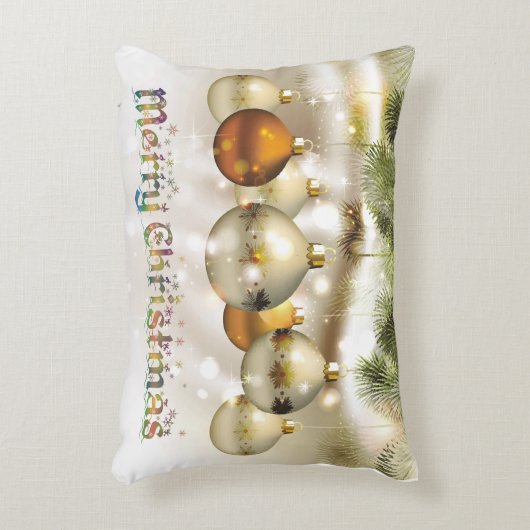 美しいクリスマスオーナメント枕 アクセントクッション (正面(垂直))