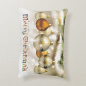 美しいクリスマスオーナメント枕 アクセントクッション (裏面(縦))