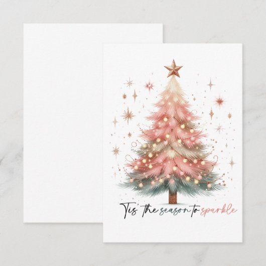 美しいクリスマスカード (正面/裏面)