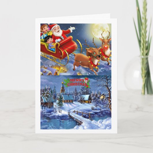 美しいクリスマスカード シーズンカード (正面)