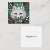 美しいクリスマスキツネ ノートカード (正面/裏面)
