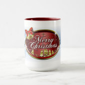 美しいクリスマスコーヒーマグ マグカップ (中央)