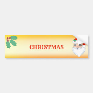 美しいクリスマスサンタクロース バンパーステッカー